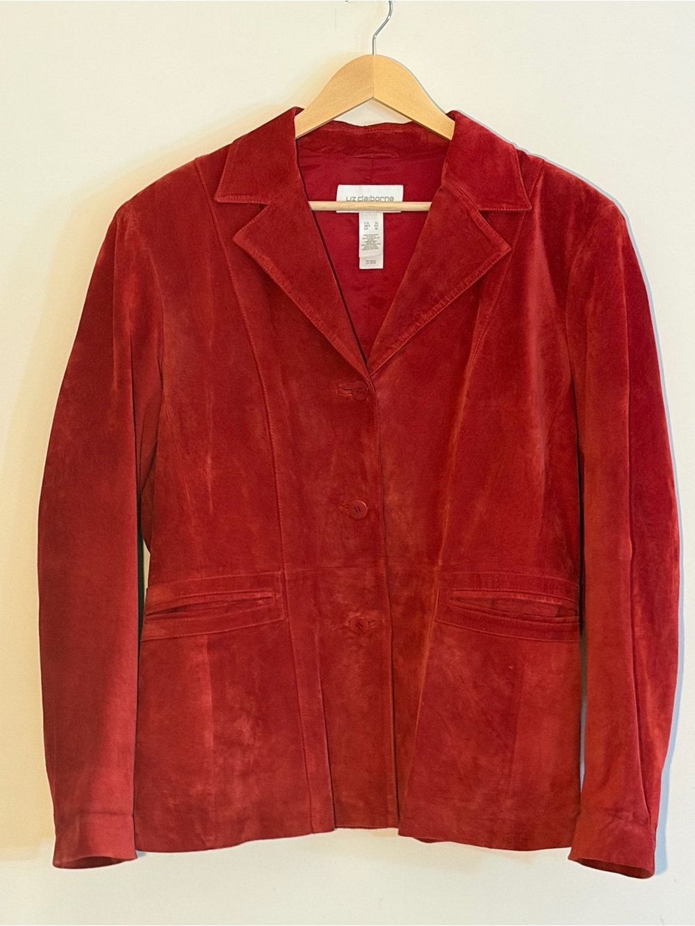 Vintage Liz Claiborne Women's Boho Suede Jacket Size XL Terracotta Indie Sleaze